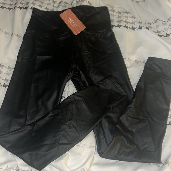 Shein High-waisted Leather Look Leggings - Picture 10 of 11